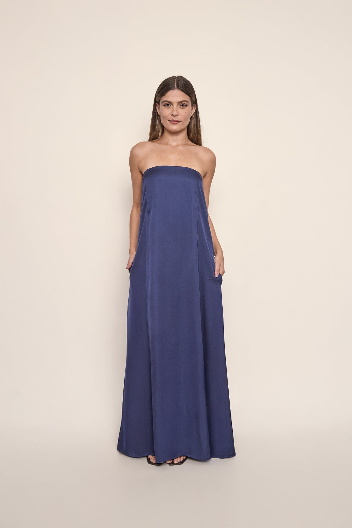 Lila Dress in Navy Blue