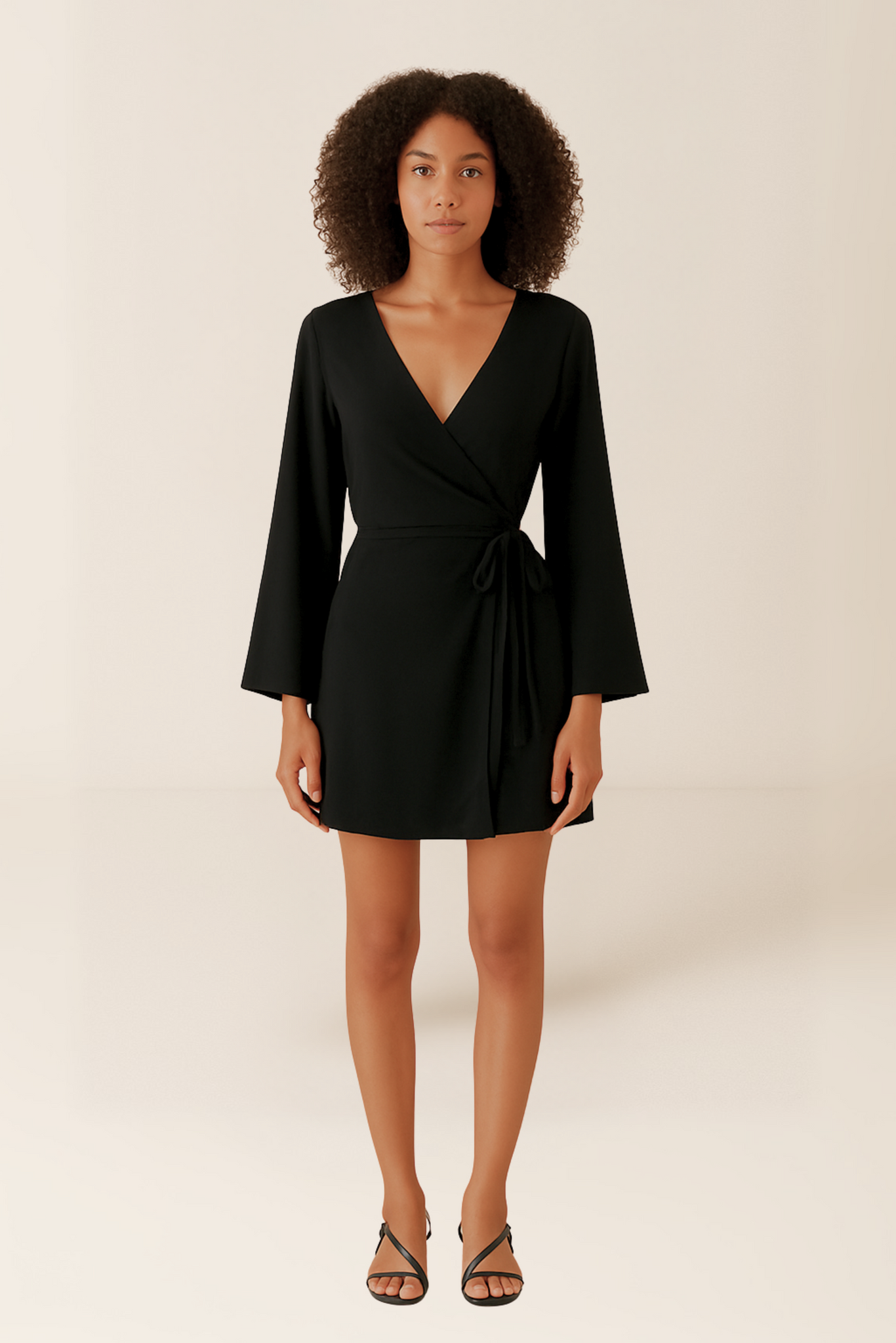 Black Hera Wrap Dress