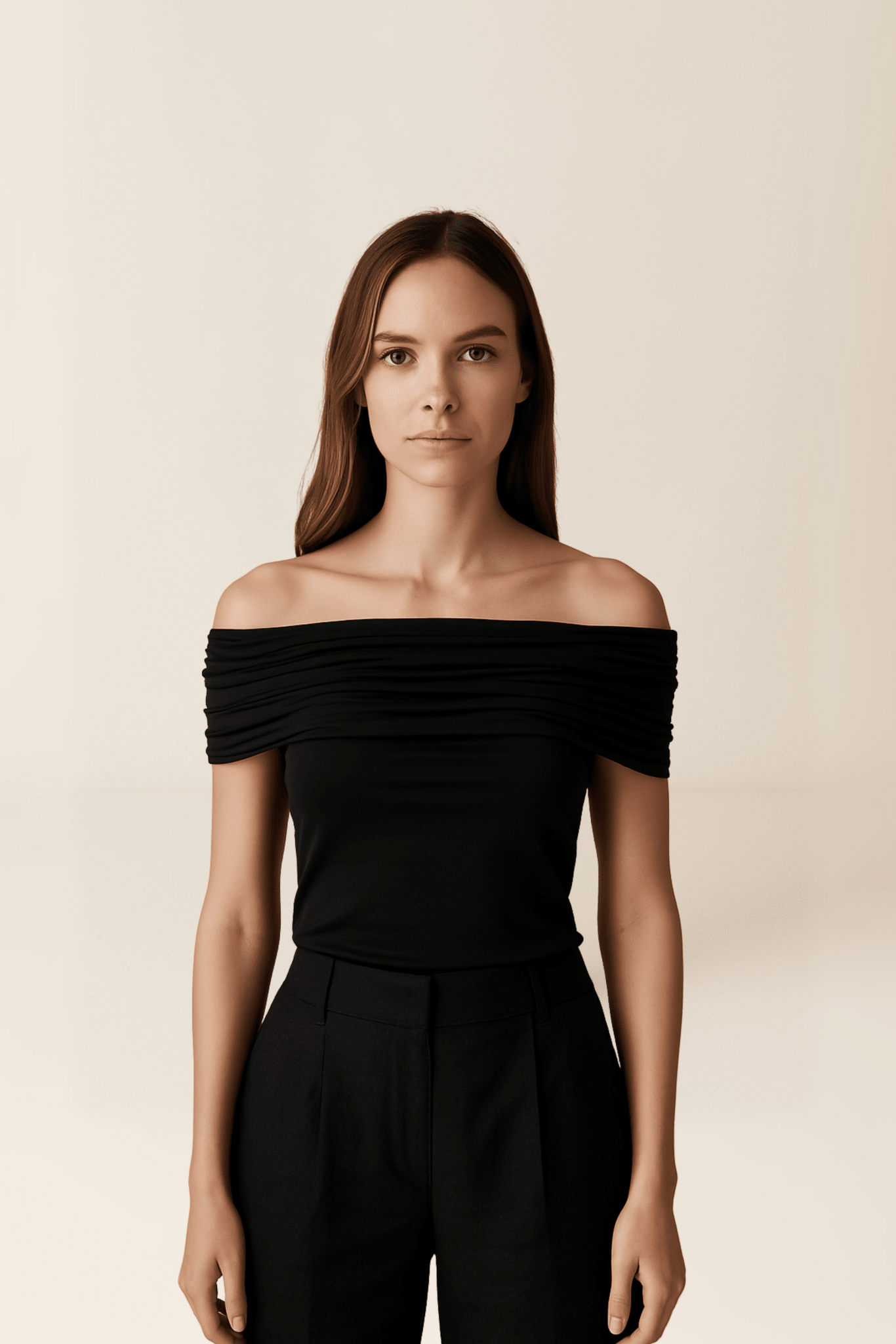 Faye Off the Shoulder Black Top - KNYT STUDIOS