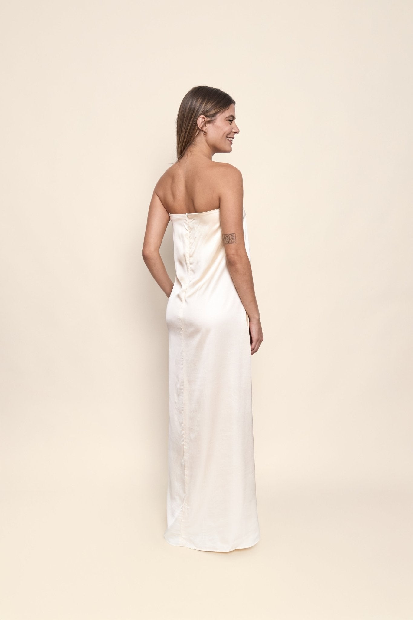Lila Dress in Off-White - KNYT STUDIOS