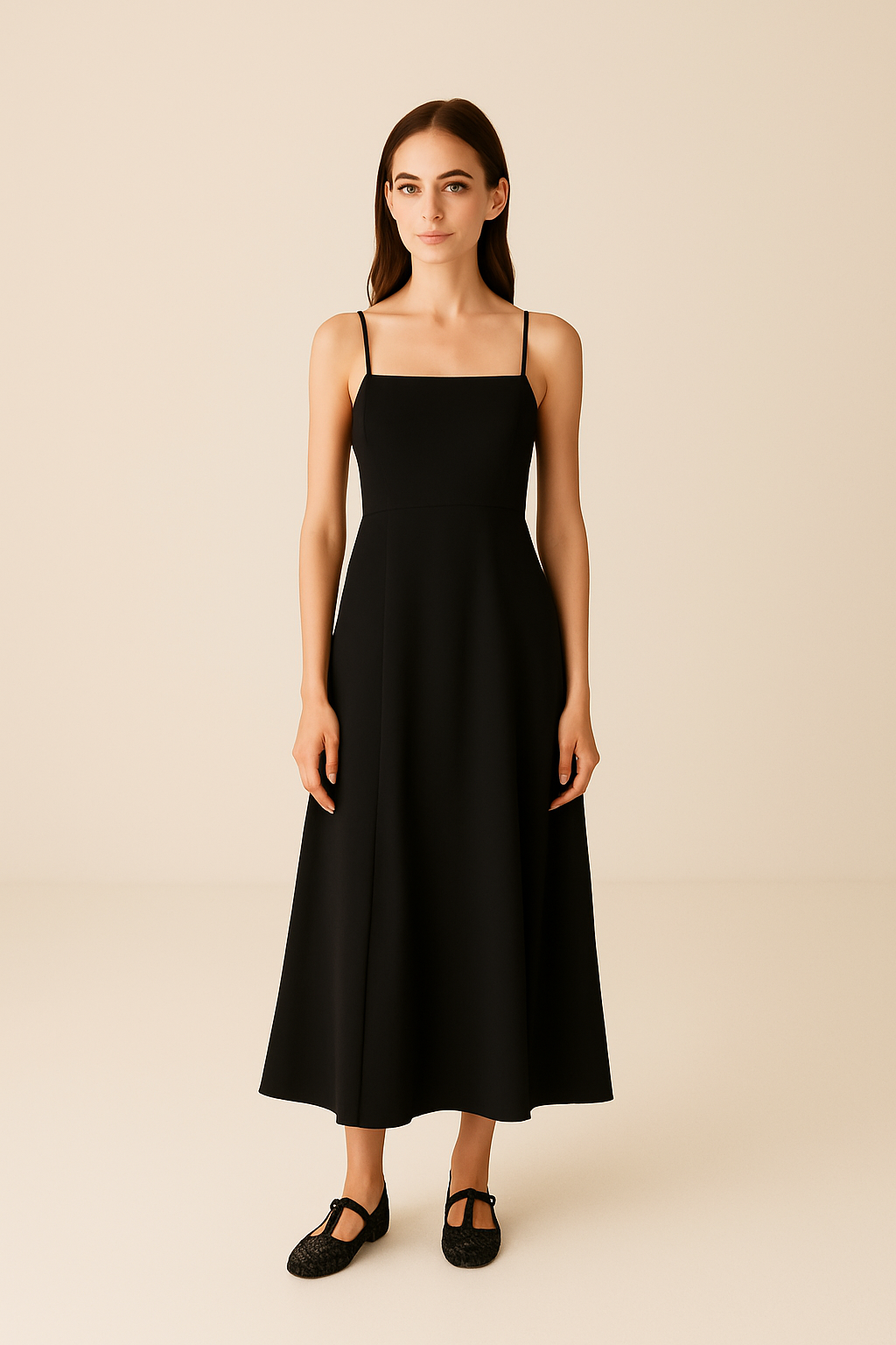 Black Pati Strap Corset Dress