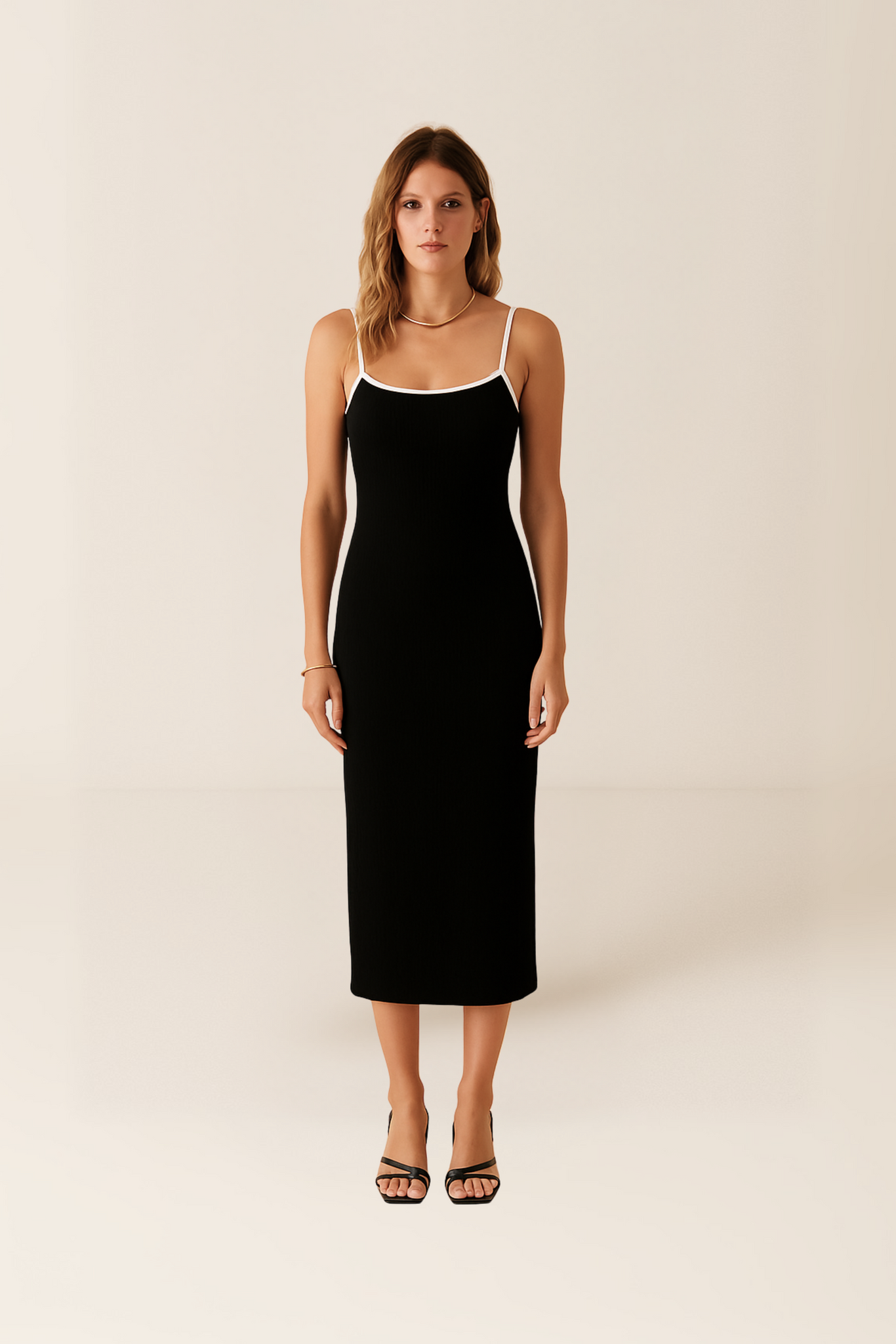 Black Bicolor Maxi Dress Lili