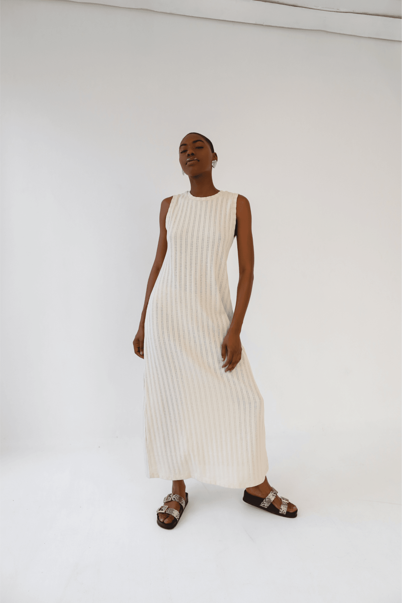 Beige Nora Dress - KNYT STUDIOS