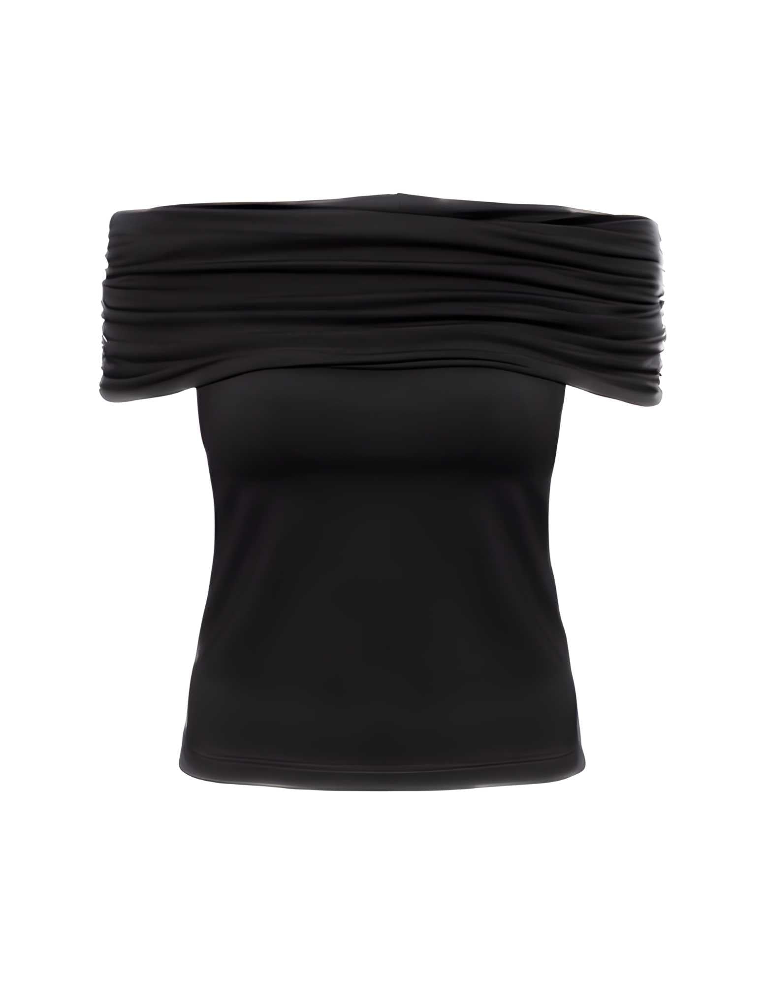 Faye Off the Shoulder Black Top - KNYT STUDIOS