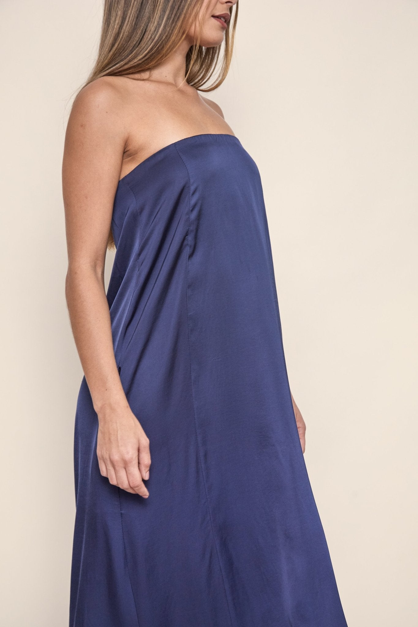 Lila Dress in Navy Blue - KNYT STUDIOS