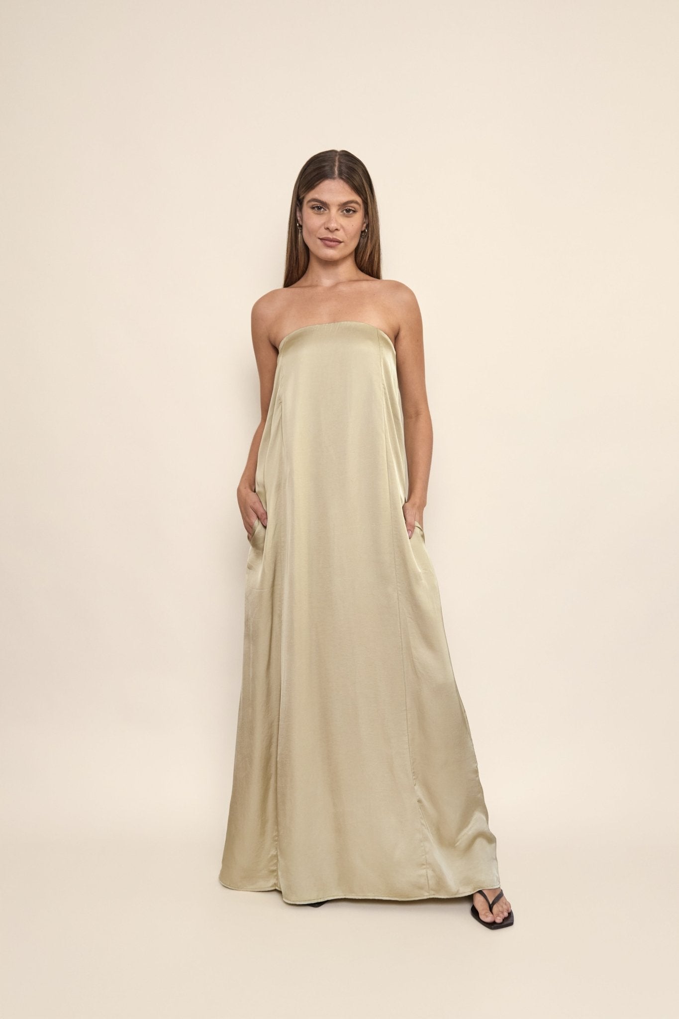 Lila Dress in Sage - KNYT STUDIOS