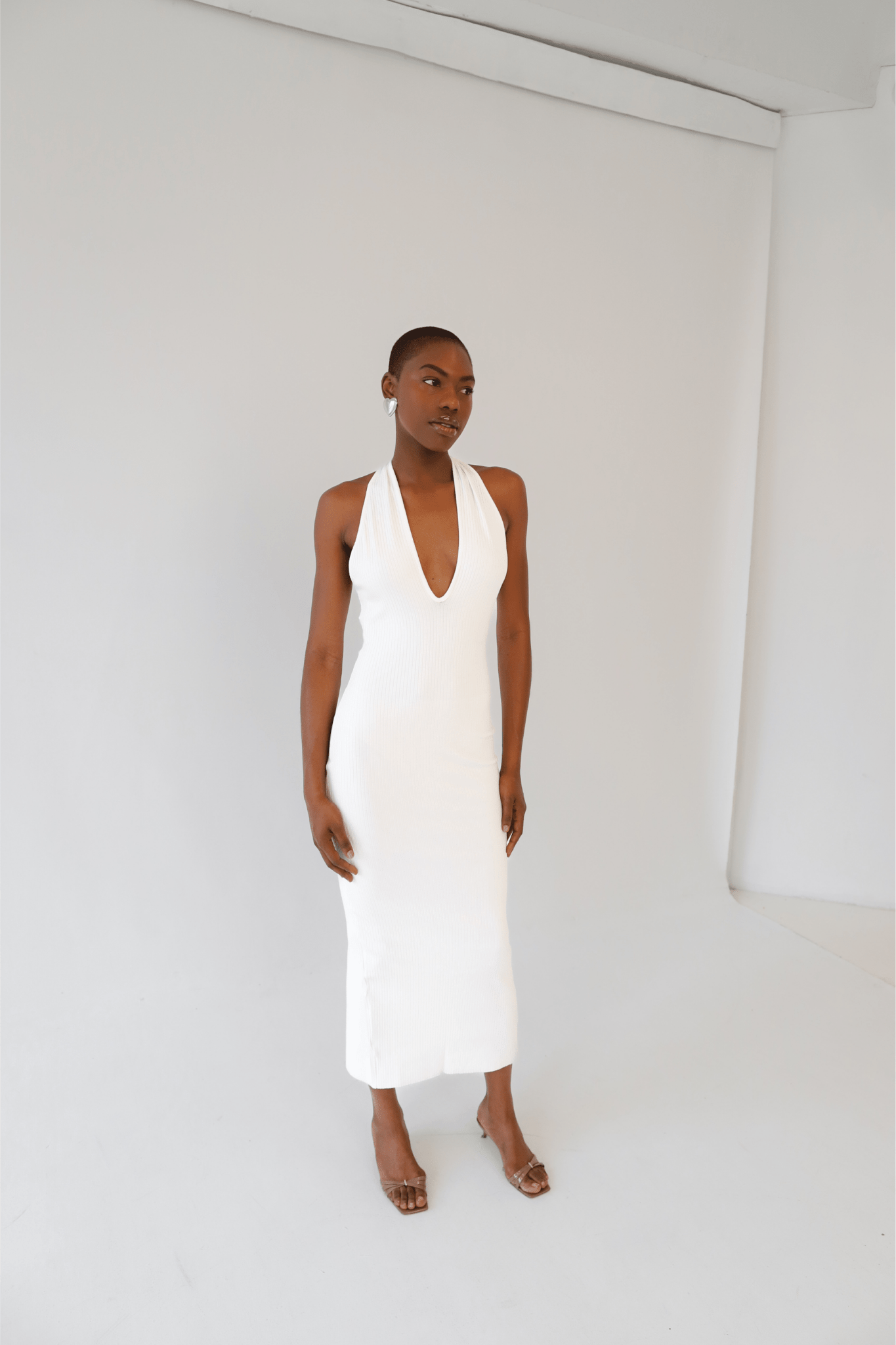 White Halter Dress Nara White Halter Dress Nara