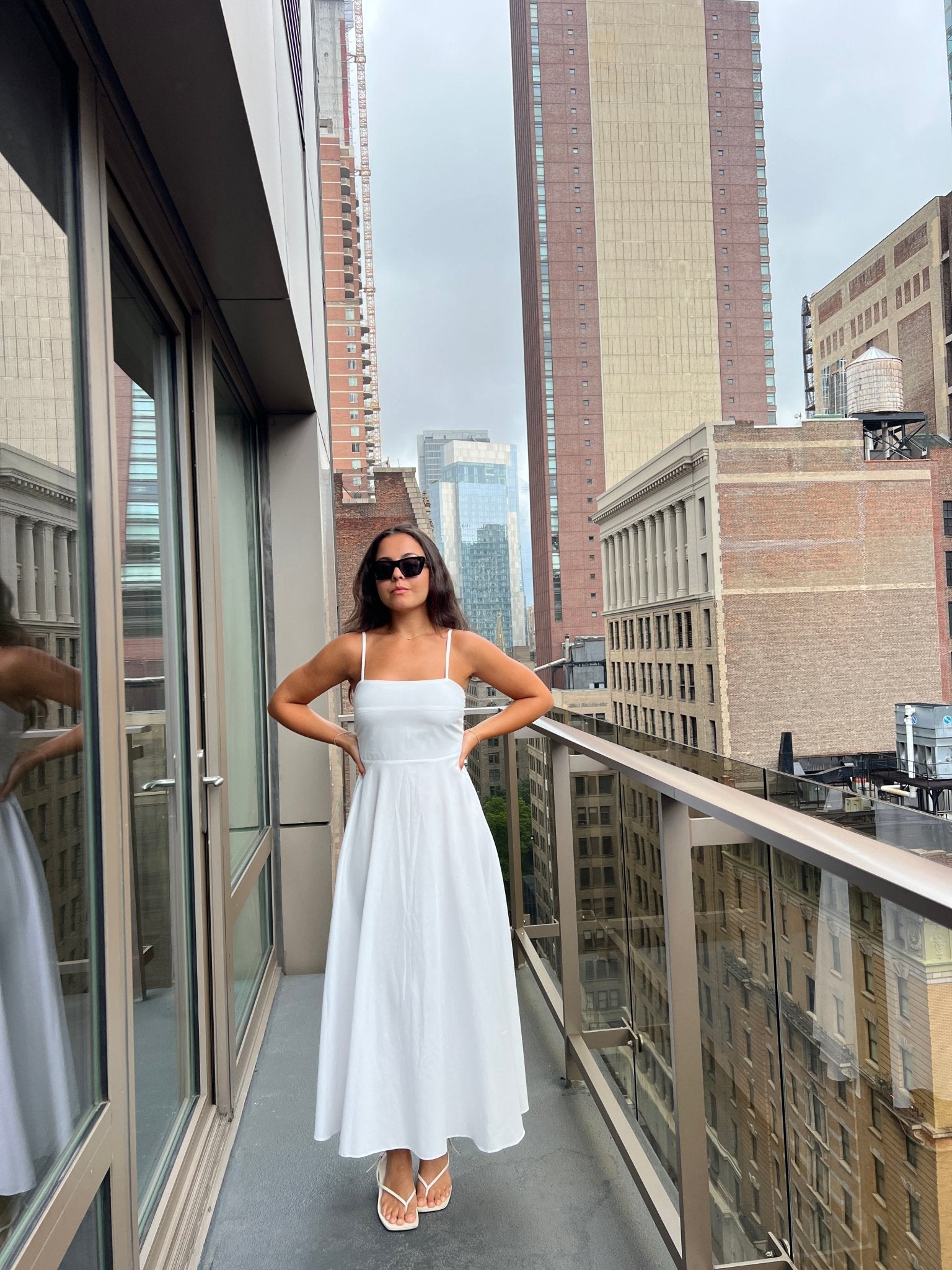 White Pati Strap Corset Dress M