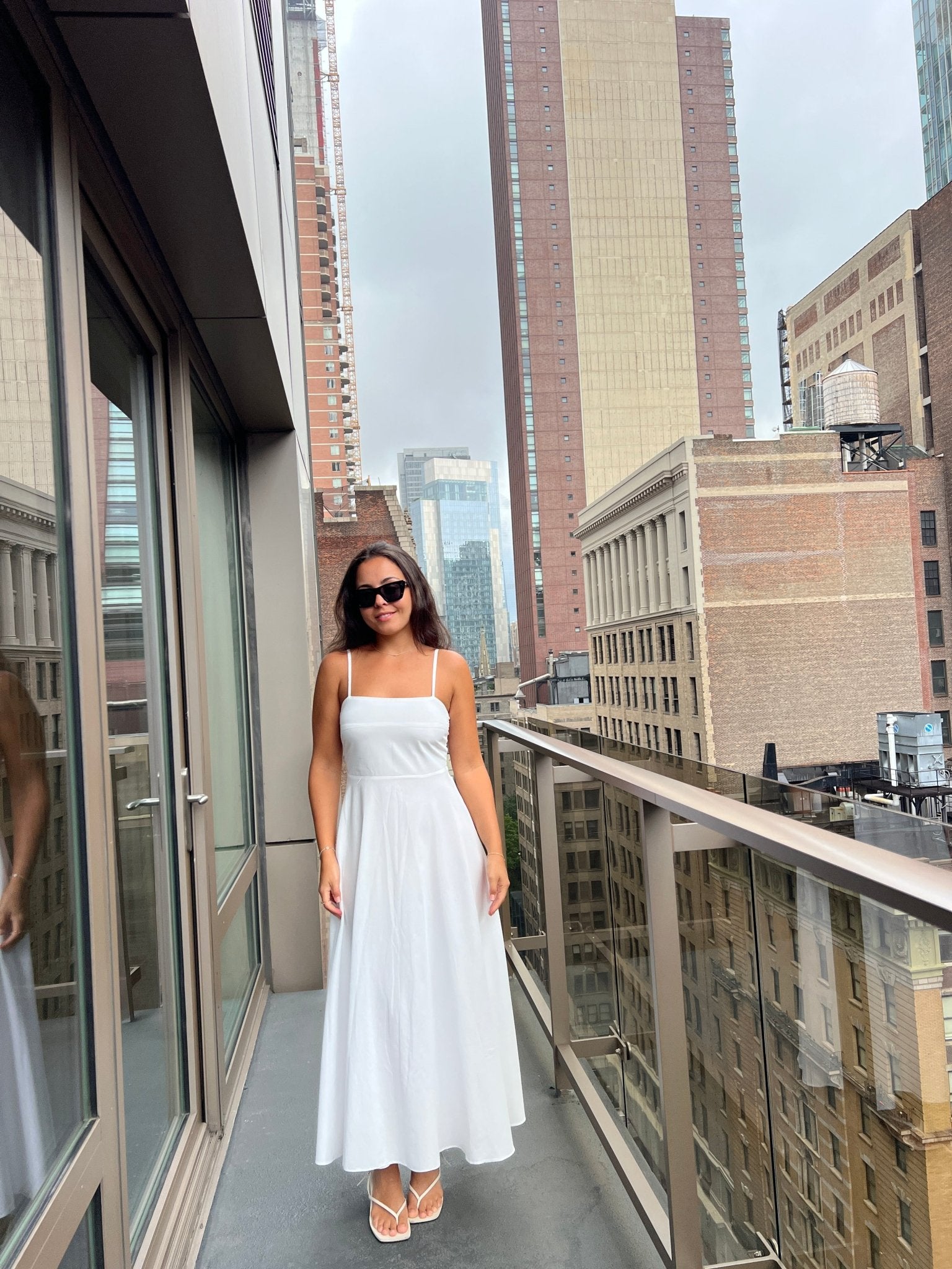 White Pati Strap Corset Dress - KNYT STUDIOS