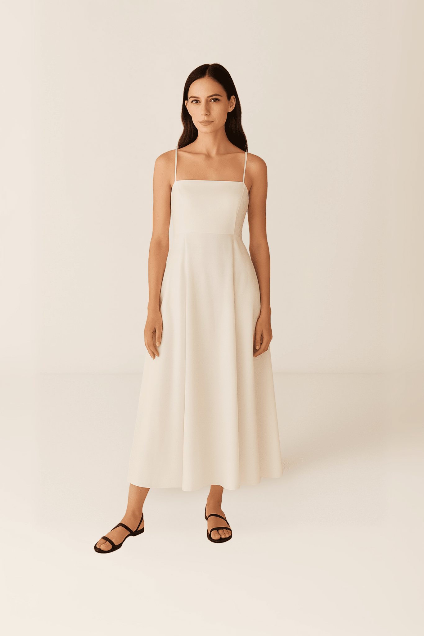 White Pati Strap Corset Dress M