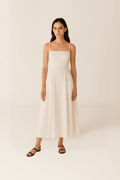 White Pati Strap Corset Dress M